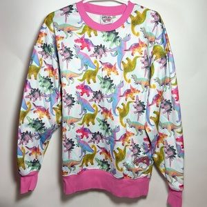 💕🦕🦖💕 Lovely dinosaur and polka dot print sweatshirt by Irregular Choice